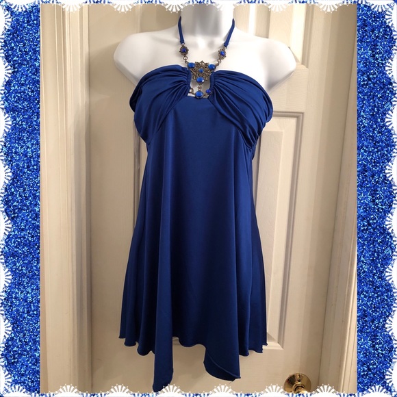 Cache Tops - Royal Blue Dressy Halter Top by Cache’